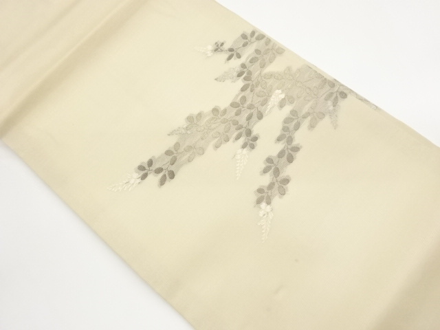 Gauze Nagoya obi with woven hagi pattern